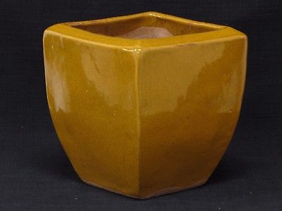 Vintage Asian Crackle Glaze Clay Flower Pot Bonsai Pot