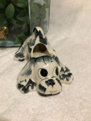 Vintage  Art Pottery Puppy Planter Vase Baby  Shabby Chic Nursery Decorations