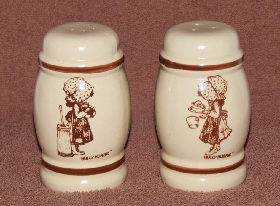 Vintage Retro Holly Hobbie Salt & Pepper Shakers 4 1/2
