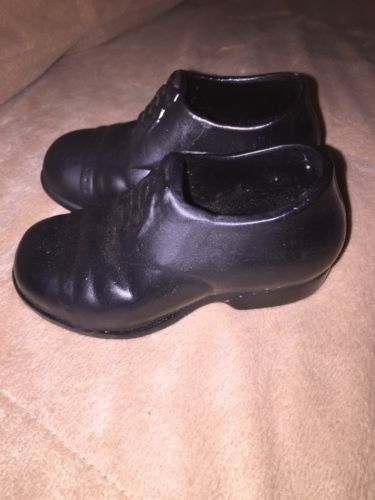 Vintage Pair of Porcelain Black Tuxedo Dress Baby Shoes Stamped EUC!!