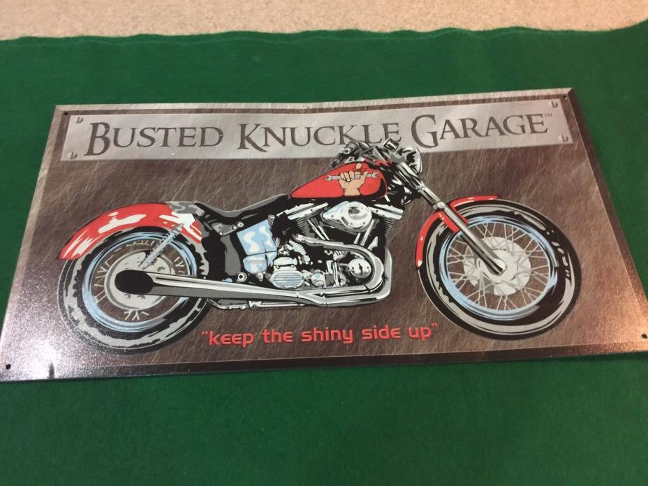 Busted Knuckle Garage Motorcycle Antique Vintage Metal Sign