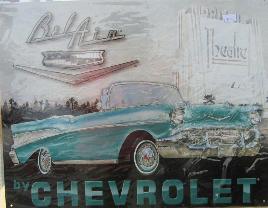 Chevy - '57 Bel Air Tin Sign NIB