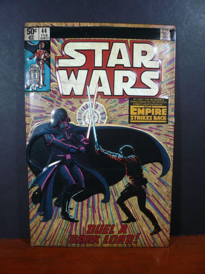 Star Wars The Empire Strikes Back Comic Book Cover Metal Tin Embossed Sign