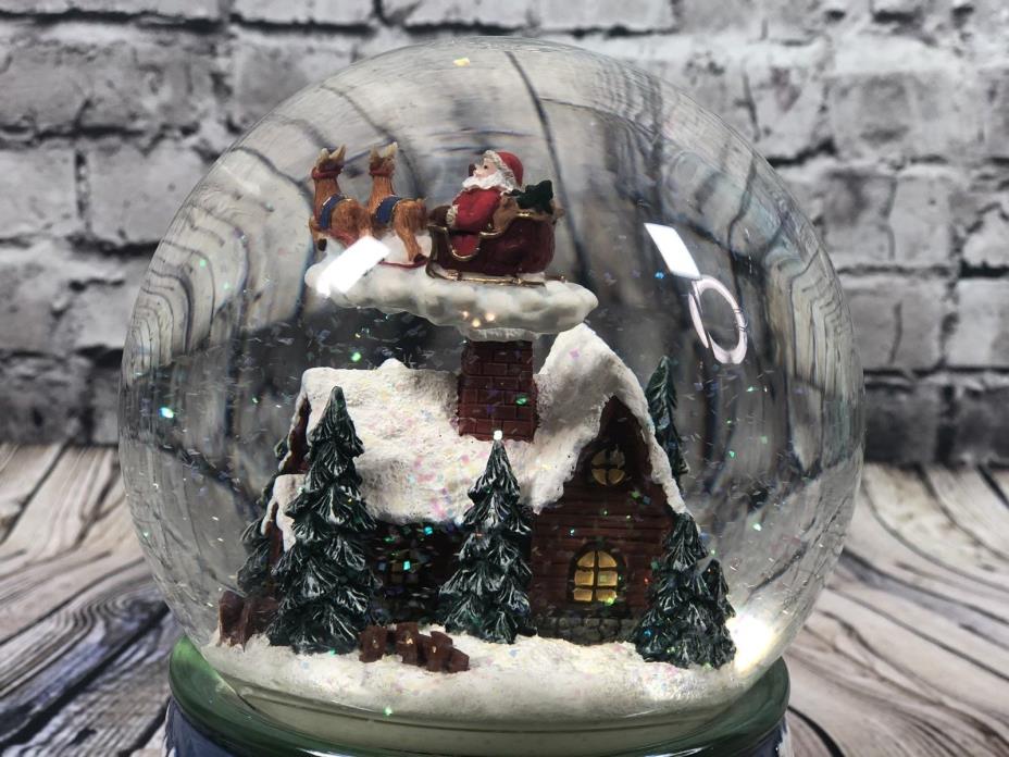 Christmas Snow Globe by Roman Musical Tune Jingle Bells
