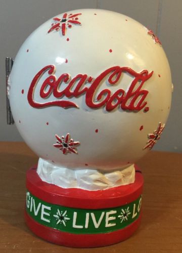 Coca-Cola Santa Snow Globe Shaped Holiday Decoration Opens For Cute Figures