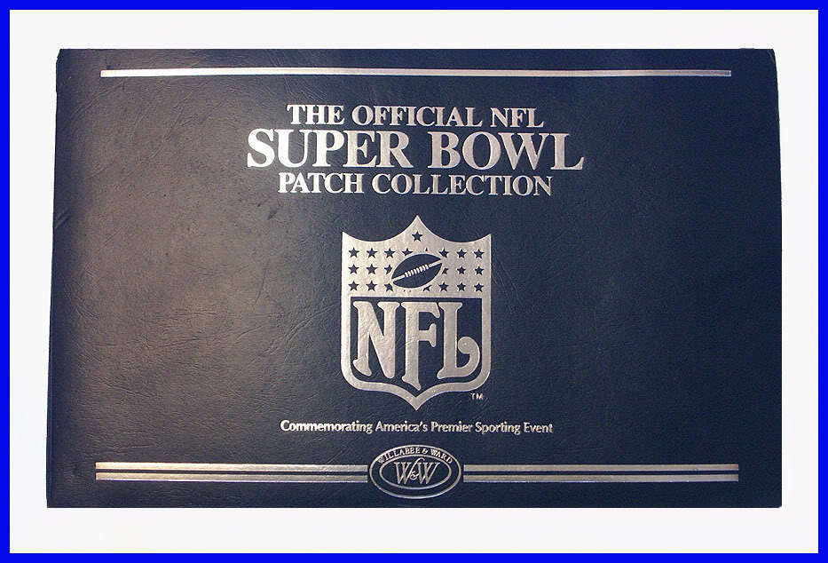 Willabee & Ward NFL SUPERBOWL PATCH COLLECTORS BINDER w/ SUPERBOWL 41 PATCH