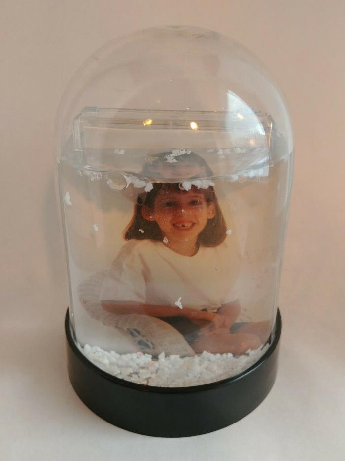 Custom Photo Snow Globe Double Sided Picture Frame Do-it-Yourself Family Gift