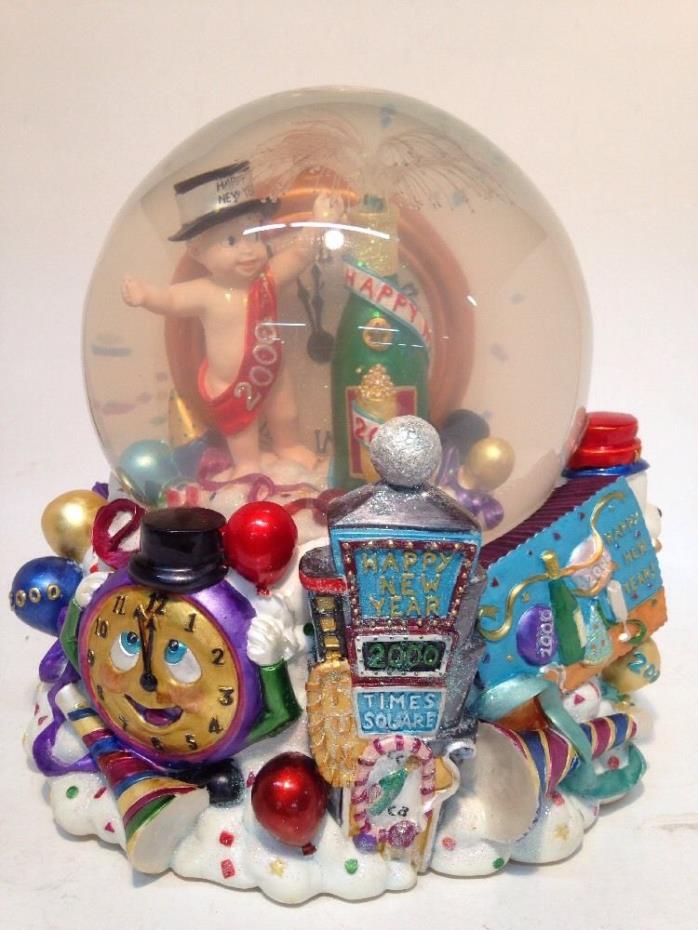 Christopher Radko HAPPY NEW YEAR 2000 MILLENNIUM EXTRAVANGAZA MUSICAL SNOWDOME