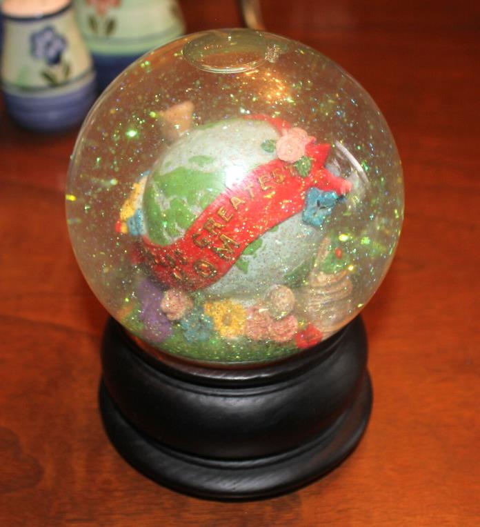 SNO-002 Vintage Mother's Day Gift Glitter Snow Globe with Music Box
