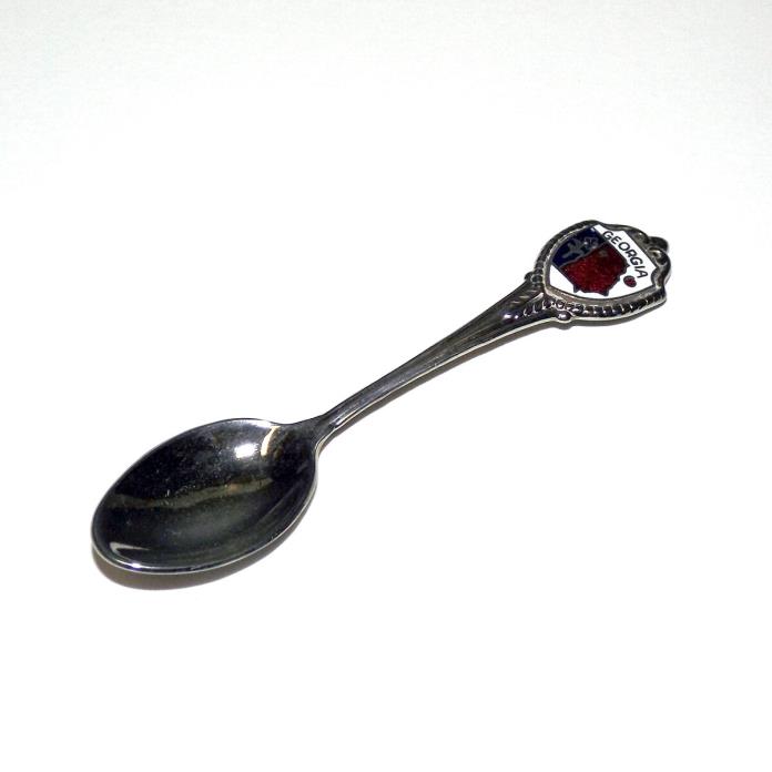 SPN-007 Vintage Sterling Silver Travel Souvenir Spoon Georgia