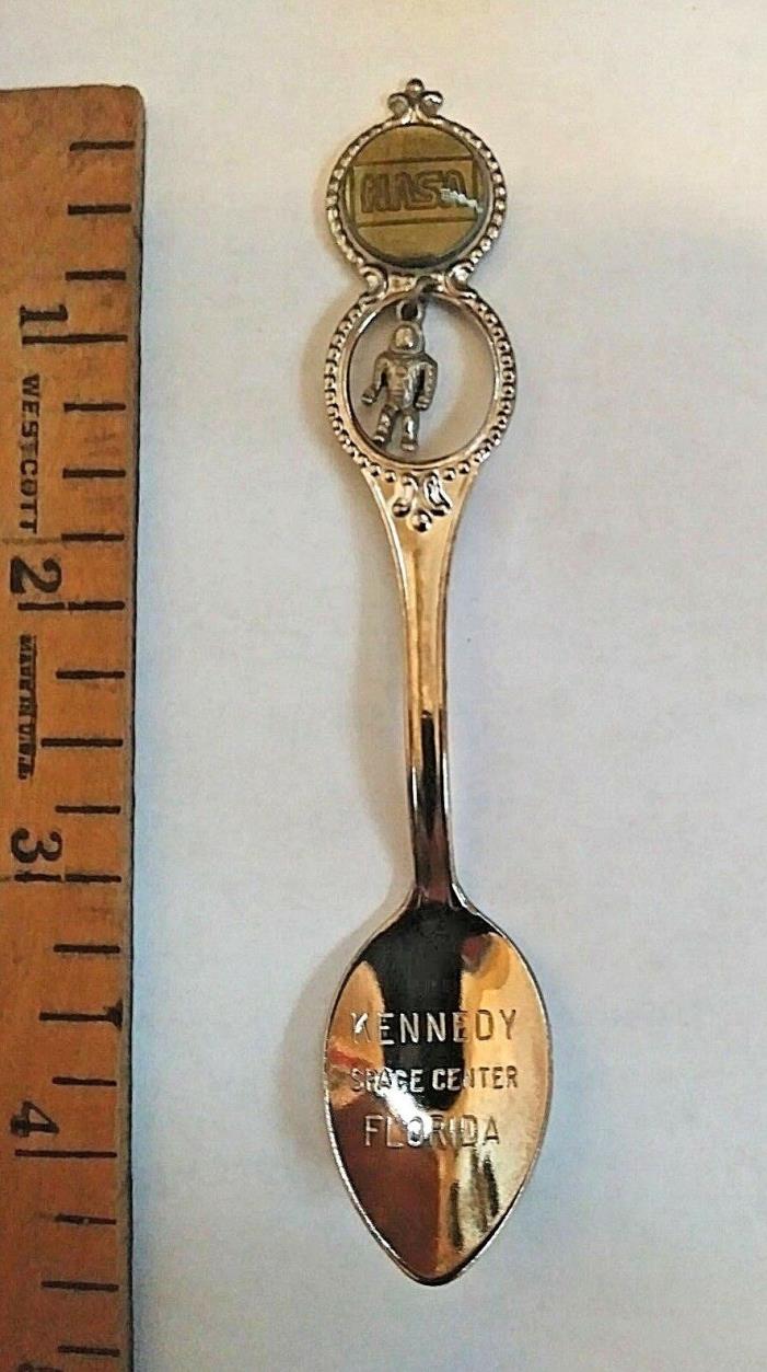 Vintage Silver Plated NASA Kennedy Space Center Florida Collectible Spoon
