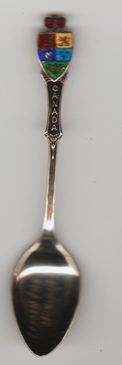 Clear Lake Manitoba BMCO Sterling SILVER Souvenir Spoon Made Canada Enamel2 CoAr