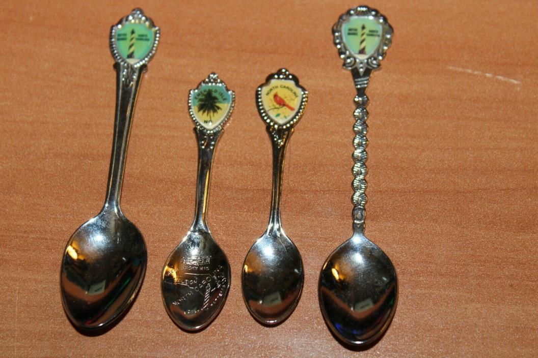 North Carolina NC silver plated collectible souvenir spoons lot