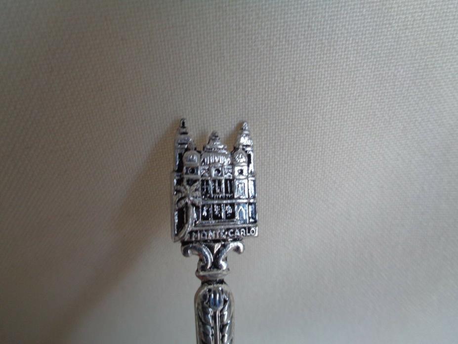 COLLECTIBLE SILVER PLATED SOUVENIR SPOON MONTE CARLO