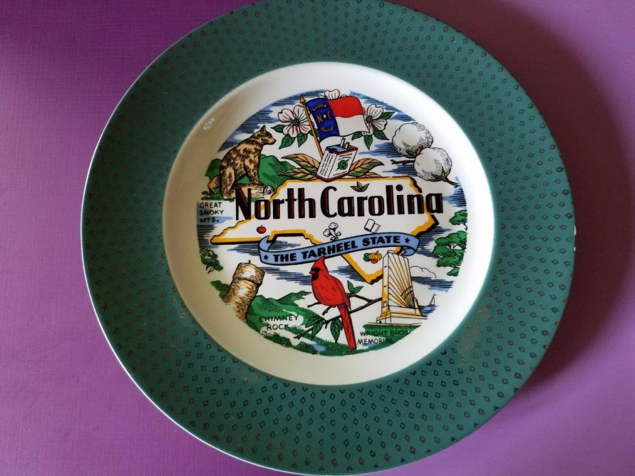 Vintage Souvenir Plate North Carolina