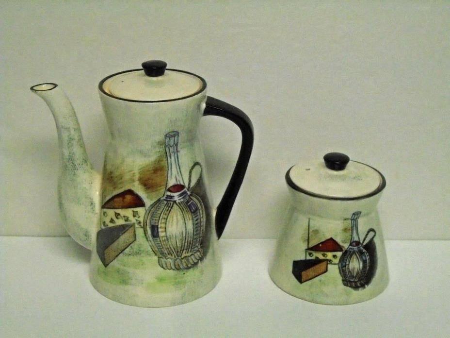 Vintage Royal Sealy Teapot & Sugar Bowl 