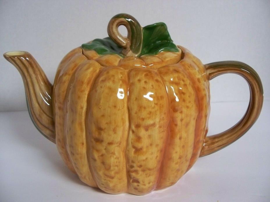 Fall Pumpkin Teapot Harvest Thanksgiving by Earth & Home Design