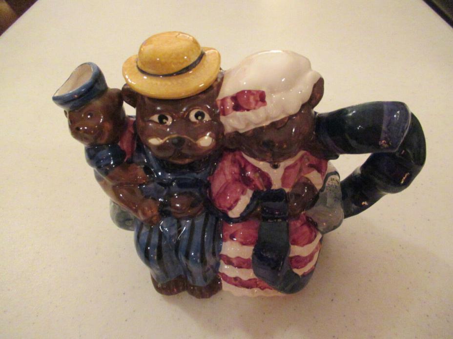 THREE BEARS TEAPOT EXPRESS PRODUCTIONS HAND PAINTED NEW WITH BOX