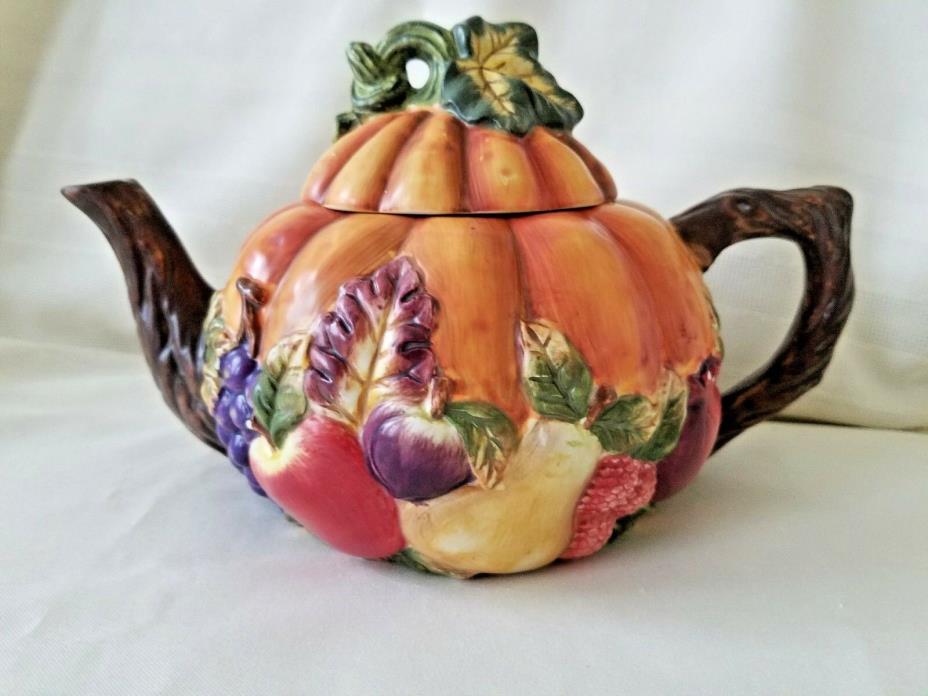 Burton & Burton Ceramic Pumpkin Tea Pot