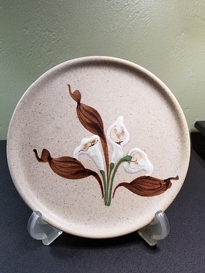 Vtg 80's  AVALOS Mexico Mexican Stoneware  Plate Floral Design 7