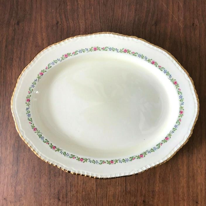 Vintage 1930s Ridgways Staffordshire England Platter 22Kt Gold Decoration