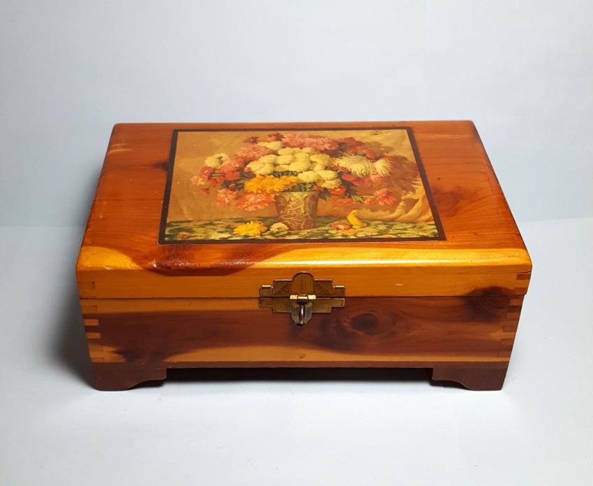 Vintage Cedar Dovetail Trinket Box