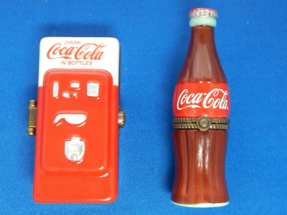 Coca Cola Porcelain Hinged Box Coke Machine/Bottle Midwest Of Cannon Falls 1999