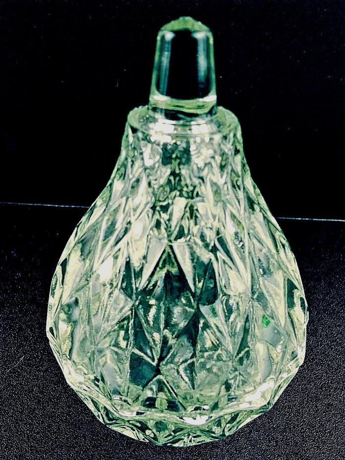 PEAR SHAPE Clear Glass TRIANGLE DESIGN Trinket Box Ring Holder Italy