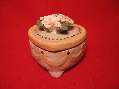 Ceramic Heart Shaped Trinket Box