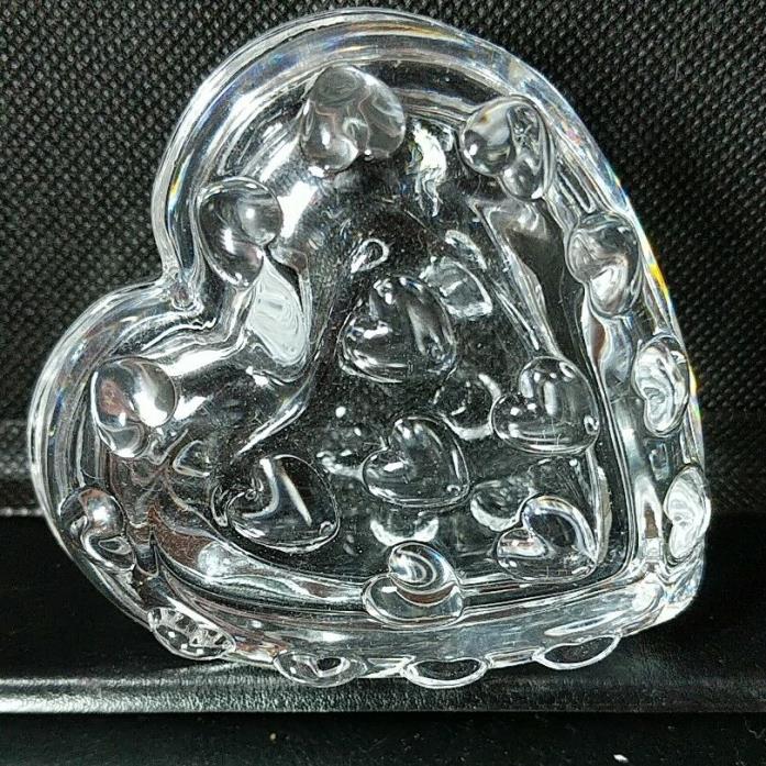 Lead Crystal Heart Trinket Ring Box by SIMON DESIGNS NIB