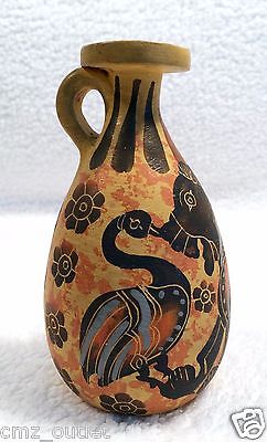 Greek Swan Lion Pottery Vase - Copy of Corinth Period 560 BC - 4.5