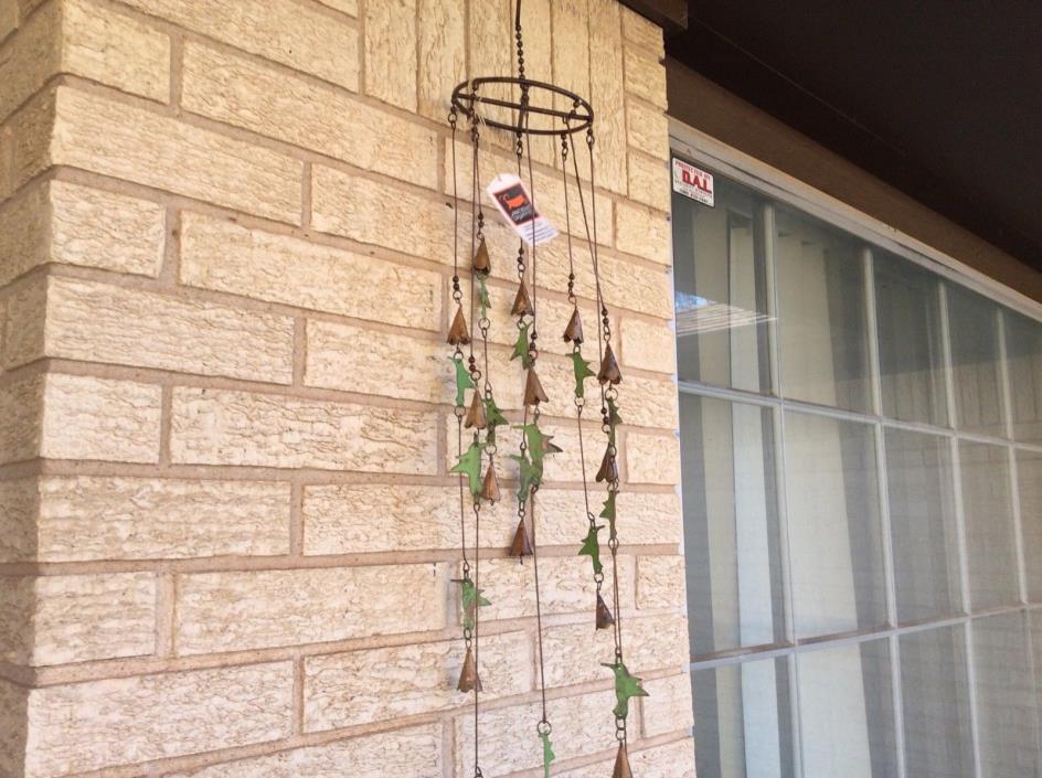 Ancient Graffiti Hummingbird Flowers Metal Windchimes Wind Chimes - New in box