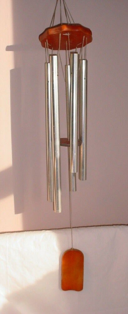Vtg Windchimes Wood and Metal 33 inch Length Need a Make Over As Is