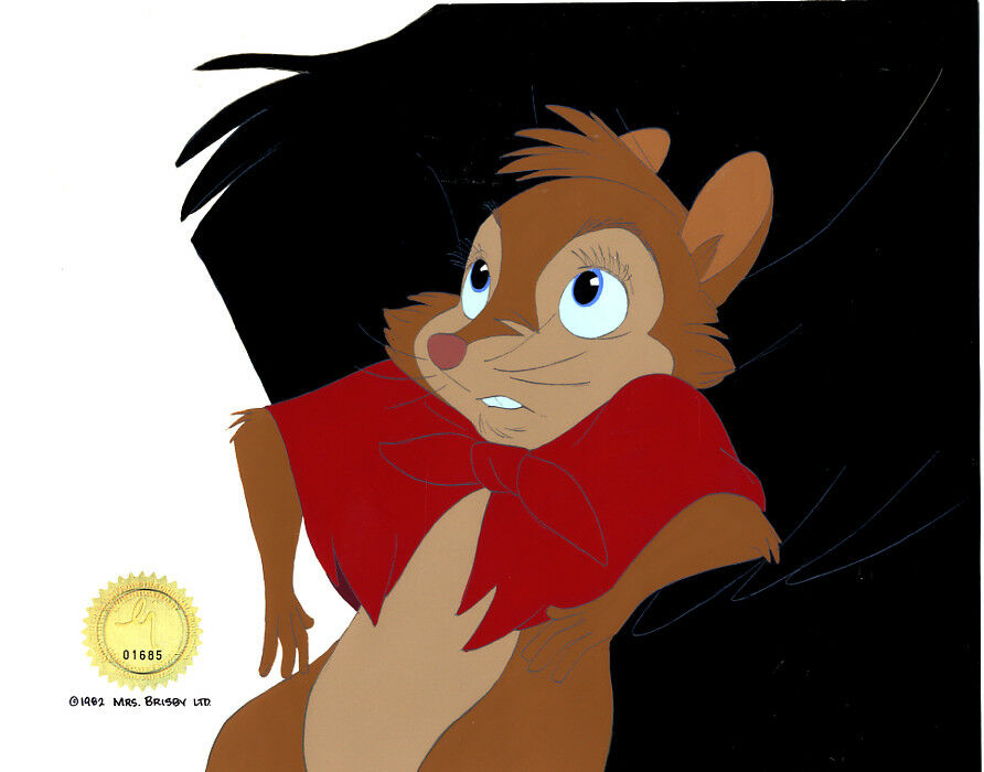 Secret of NIMH Don Bluth Mrs Brisby 1982 production animation cel LJE Seal COA