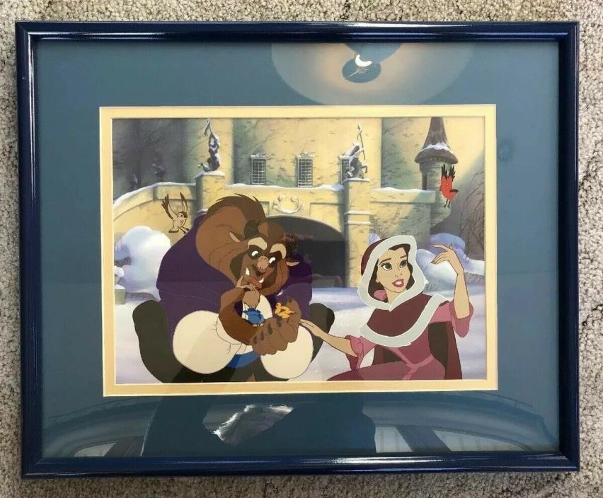 Disney Art - Beauty and Beast Litho Framed - Limited Edition Numbered