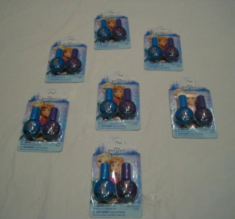 Disney girls nail polish frozen birthday party  lot of 7 packs