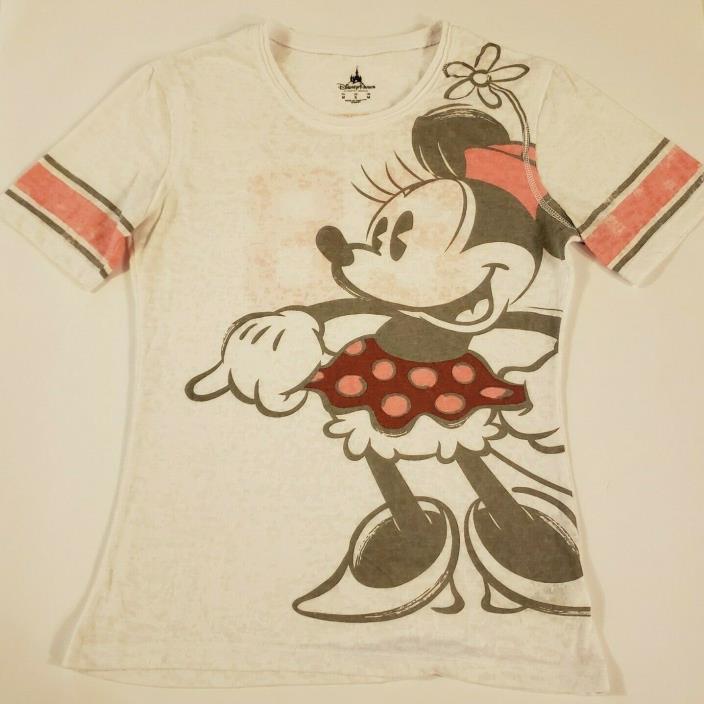 Disney Parks Authentic Original T-Shirt Womens Huge Minnie Graphic Size M EUC