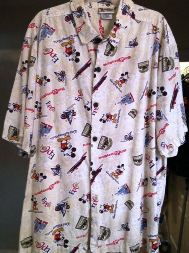 Walt Disney World Hawaiian Shirt 4 Parks Adult XL 100% Cotton