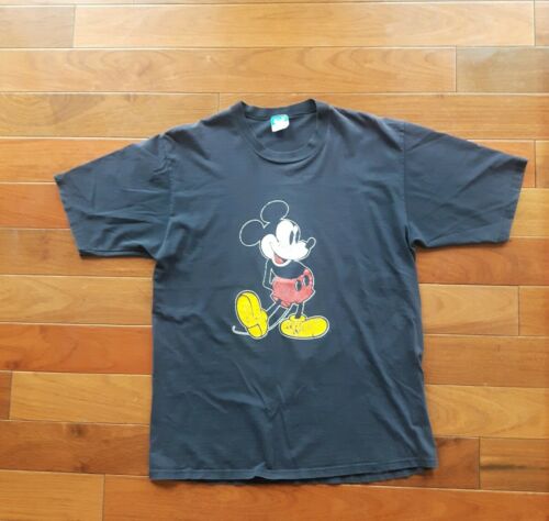 Mickey Mouse T Shirt Vintage 1980's Maroon Size (XL)