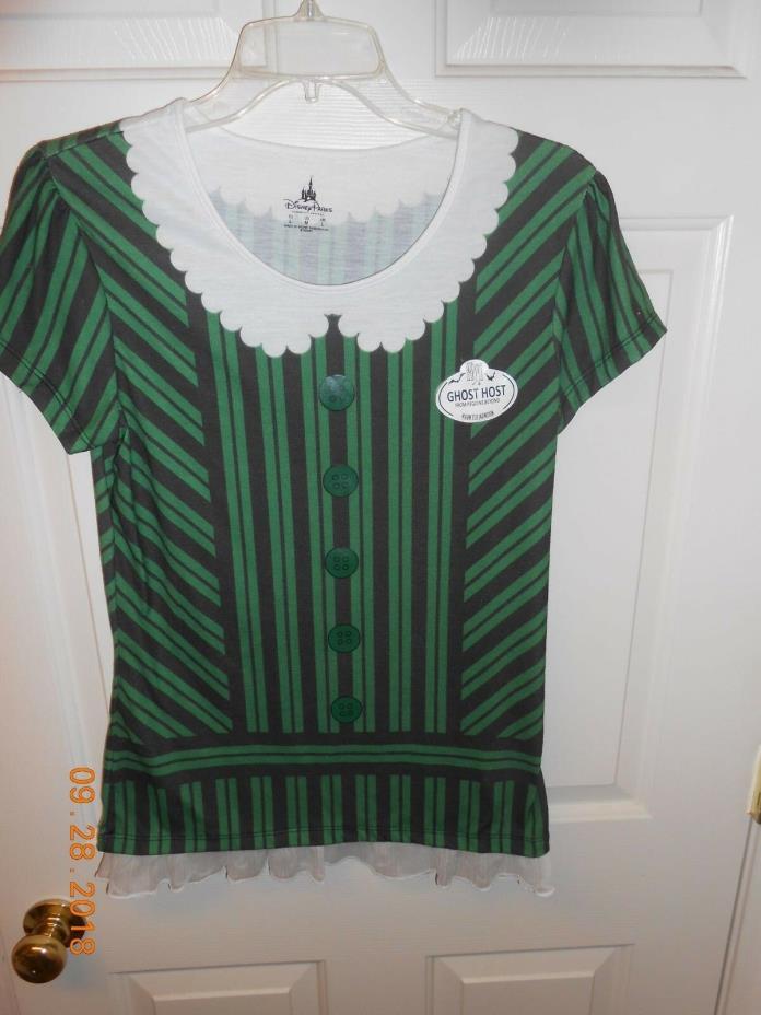 Disney Parks Haunted Mansion Maid Ghost Host T Shirt Size M Costume Top nwot All