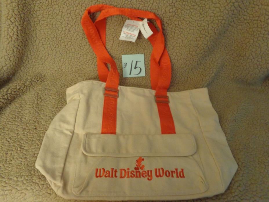 WALT DISNEY WORLD CANVAS  BAG TOTE BAG CLASSIC Commemorative BAG,mickey orange