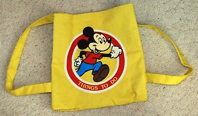 Mickey Mouse 1983 vintage tote bag backpack canvas Walt Disney Things To Do