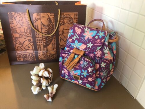 NEW 2019 DISNEY Hawaii DOONEY & BOURKE AULANI Purple Flower Backpack NWT