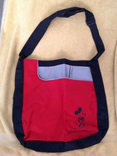 Disney Careers.com Canvas Messenger Tote Bag Cast Exclusive Red Black Gray New