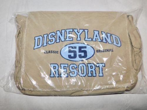Disneyland Resort Bag Satchel Cross Body Tote Travel Canvas Khaki 55 Brand New