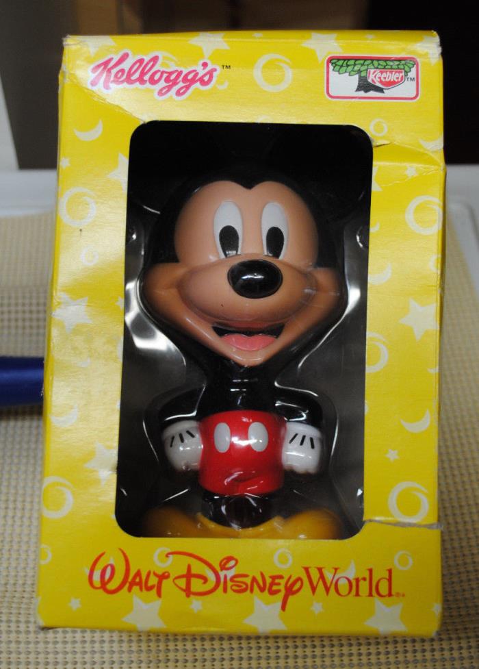 Kellogg's Walt Disney World Resort Mickey Mouse Bobble Head In Original Box
