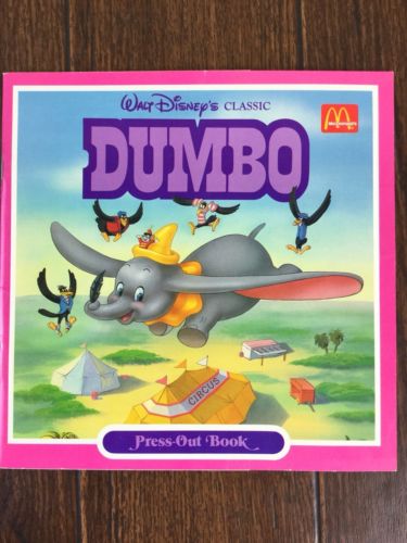 Vintage 1987 DUMBO Press-Out Book (McDonald's Exclusive)