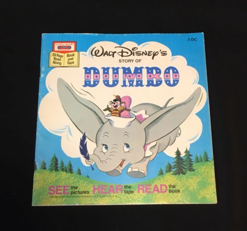 VINTAGE DISNEY DUMBO KIDS BOOK Read Along Book Paperback 1977