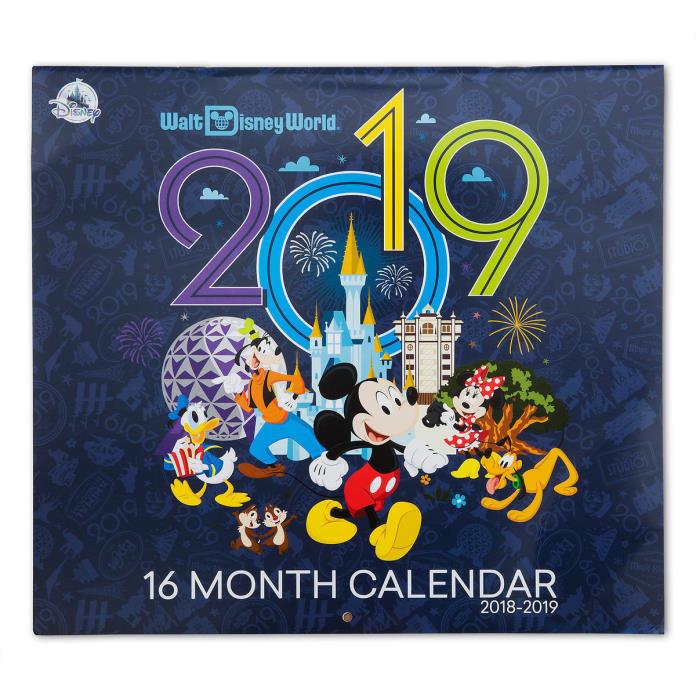 Walt Disney World 2019 Disney Parks 16 Month Wall Calendar New Sealed