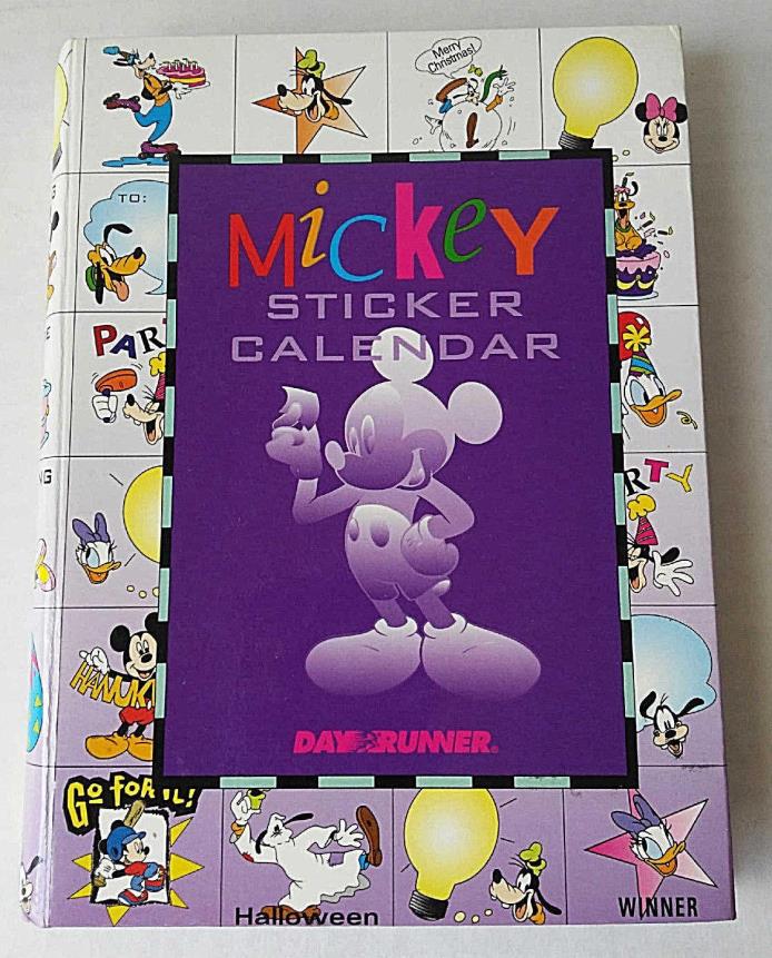 Mickey Mouse Day Planner Calendar Vintage Disney Notes Address Stickers